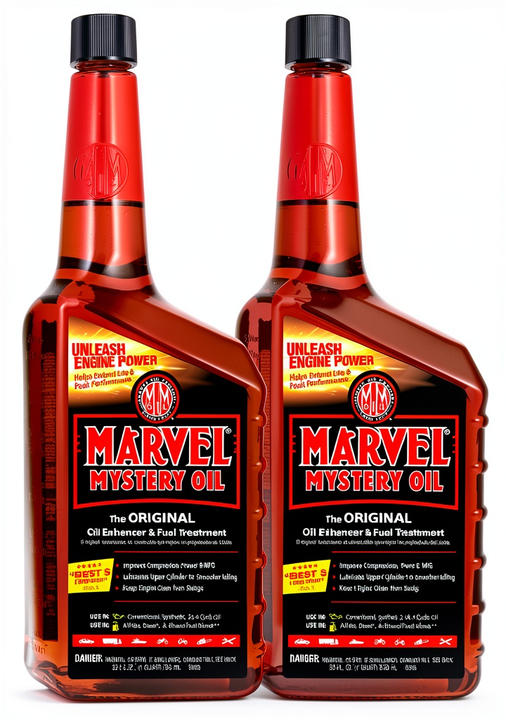 Marvel Mystery Oil bottles