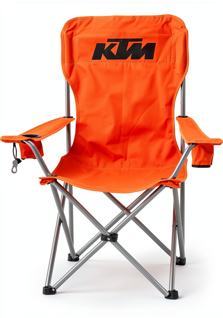 KTM orange motorcycle seat installed on a bike