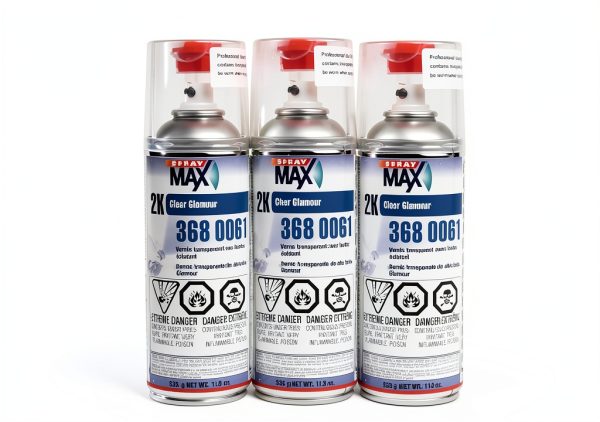 SprayMax 2K Clear Coat Spray Paint 11.8 oz Gloss Waterproof for Metal-0