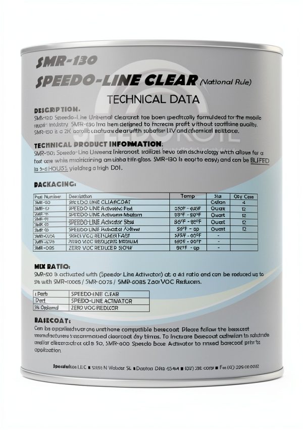 Speedokote Clear Coat 1 Gallon High‑Gloss UV‑Resistant Acrylic Finish-1