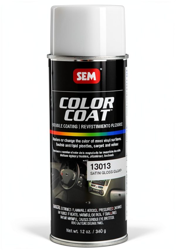 SEM Satin Clear Gloss Spray Paint 13013 12oz Automotive Clear Coat-0