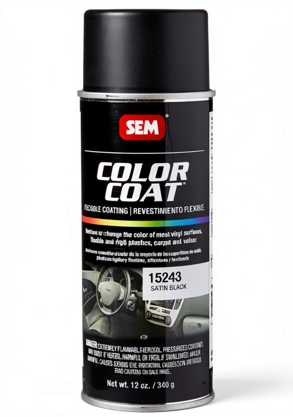 SEM Products Satin Black Color Coat 15243 12 oz Clear Finish-0