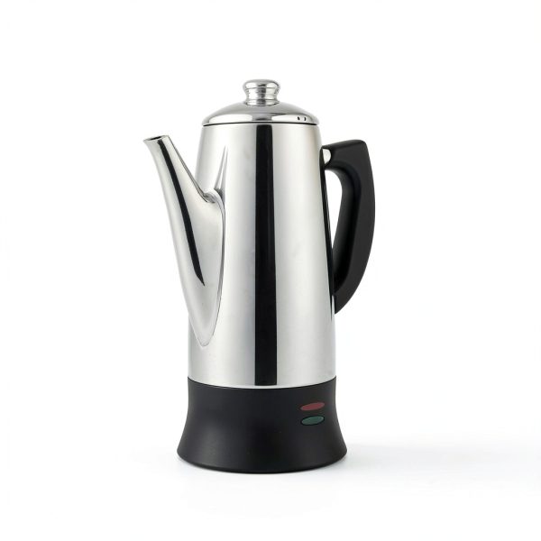 Electric Coffee Percolator with ETL Approval, Stainless Steel Coffee Maker 1000 Watt with Simple Glass Knob Top, Auto Keep Warm Function & Cord-less Sever, Easy to Clean (12 Cup)-7