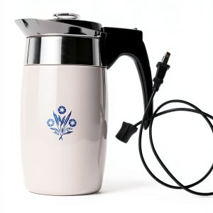 6 Cup Electric Percolator Blue Cornflower with New UL Listed Cord-0