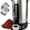 Coffee Percolator Electric Commercial Coffee Urn 50 Cup 10L 2.7GAL, Fast Brew Stainless Steel Coffee Urn Dispenser Coffee Maker with Filter Hot Water Urn Percolate Coffee Maker 110V-0