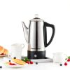 Elite Gourmet EC812# Electric 12-Cup Coffee Percolator with Keep Warm, Clear Brew Progress Knob Cool-Touch Handle Cord-less Serve, Stainless Steel-1