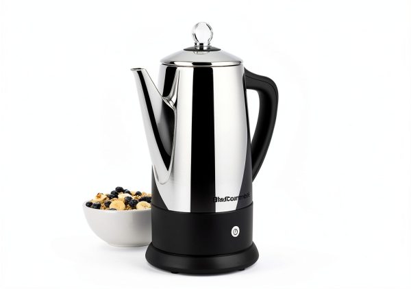 Elite Gourmet EC812# Electric 12-Cup Coffee Percolator with Keep Warm, Clear Brew Progress Knob Cool-Touch Handle Cord-less Serve, Stainless Steel-5