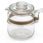 Pyrex Glass Percolator 4 Cup Coffee Pot with Lid Only-0
