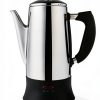 Electric Coffee Percolator with ETL Approval, Stainless Steel Coffee Maker 1000 Watt with Simple Glass Knob Top, Auto Keep Warm Function & Cord-less Sever, Easy to Clean (12 Cup)-1