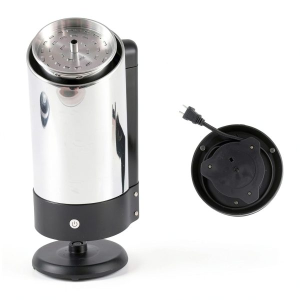 Elite Gourmet EC812# Electric 12-Cup Coffee Percolator with Keep Warm, Clear Brew Progress Knob Cool-Touch Handle Cord-less Serve, Stainless Steel-6
