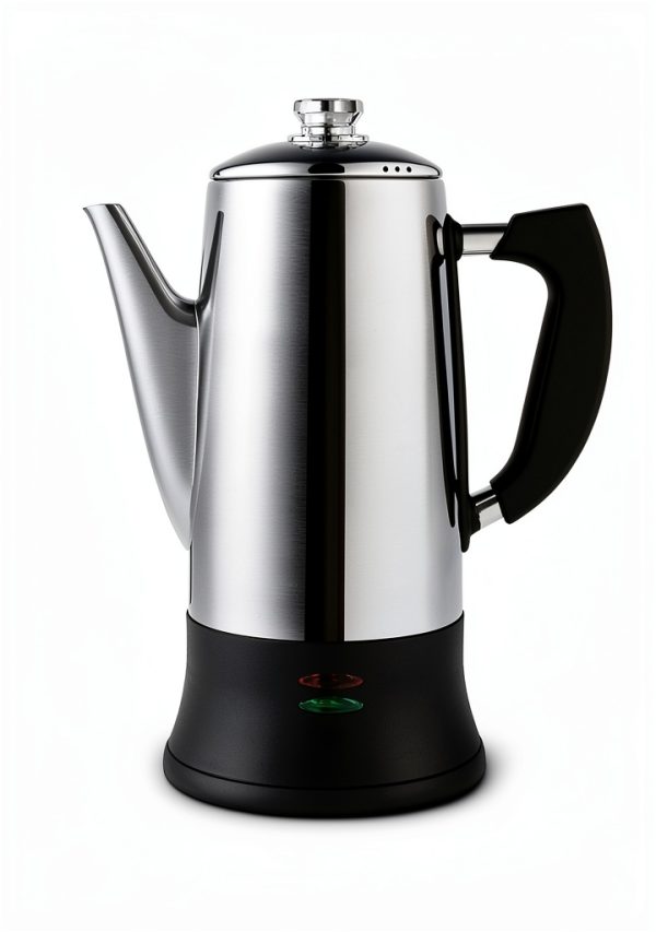 Electric Coffee Percolator Stainless Steel 12 Cup by APOXCON with-5