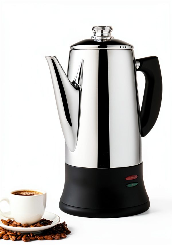 Electric Coffee Percolator Stainless Steel 12 Cup by APOXCON with-8
