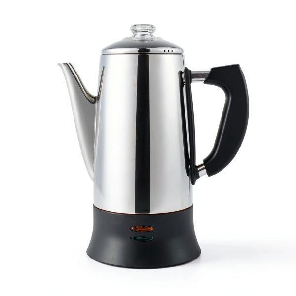 Electric Percolator Coffee Pot by APOXCON, 12 Cup Stainless Steel with-1