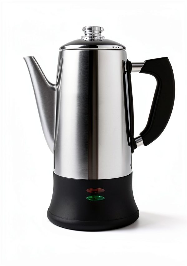 Electric Coffee Percolator Stainless Steel 12 Cup by APOXCON with-7