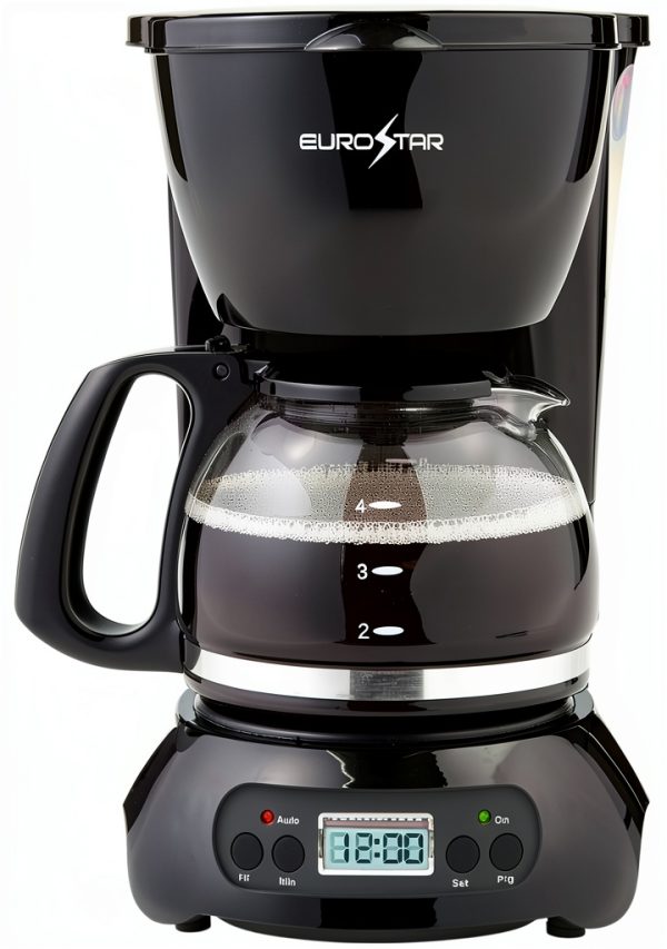 EUROSTAR CM720BT 4-Cup Programmable Coffeemaker Black-0