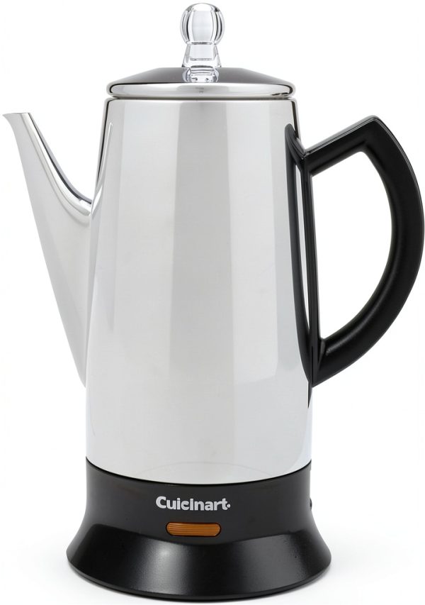 Cuisinart PRC-12 Classic 12-Cup Stainless-Steel Percolator, Black/Stainless (Renewed)-0