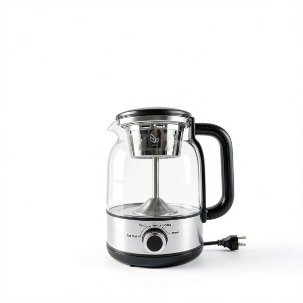Drip Coffee Maker By Spraying Method, 1.2L Capacity, 600W Power, BPA-Free, Brewed Tea Pot Coffee Plunger, Glass Stainless Steel Tea And Coffee Brew Kettle, Electric Kettle Tea Pot,Keep warm-7