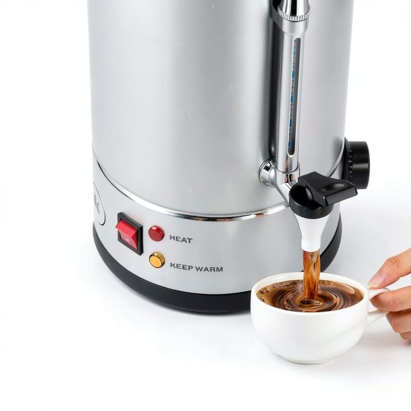 8L Coffee Urn, 50 Cup Electric Percolator by Resfirme, Stainless Steel-5