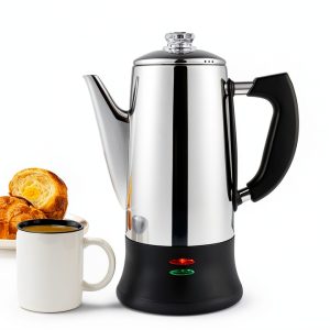 Electric Coffee Percolator Stainless Steel 12 Cup by APOXCON with-0
