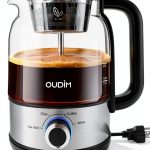 Drip Coffee Maker By Spraying Method, 1.2L Capacity, 600W Power, BPA-Free, Brewed Tea Pot Coffee Plunger, Glass Stainless Steel Tea And Coffee Brew Kettle, Electric Kettle Tea Pot,Keep warm-0