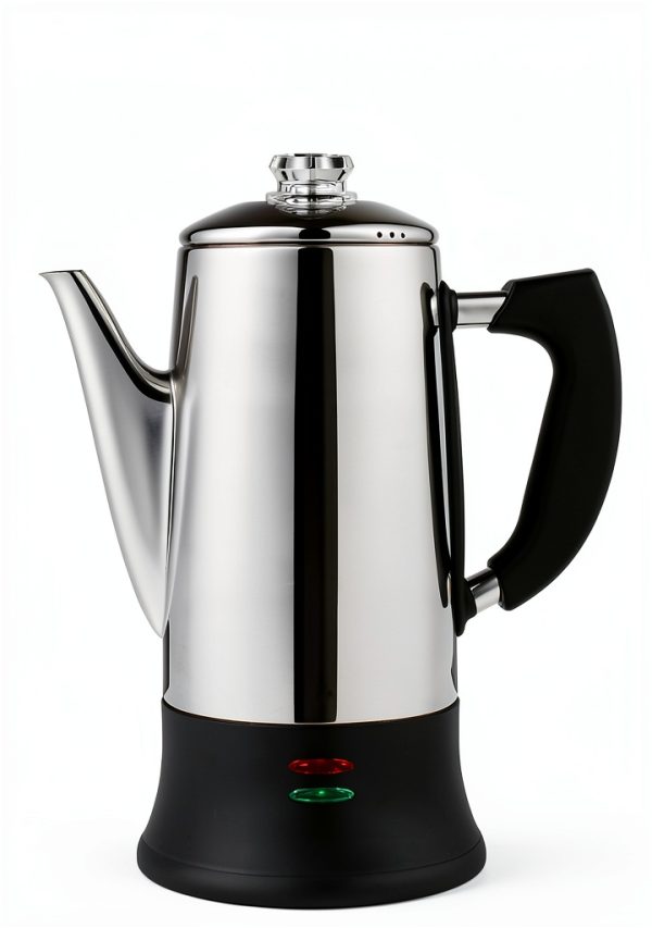 Electric Coffee Percolator Stainless Steel 12 Cup by APOXCON with-6