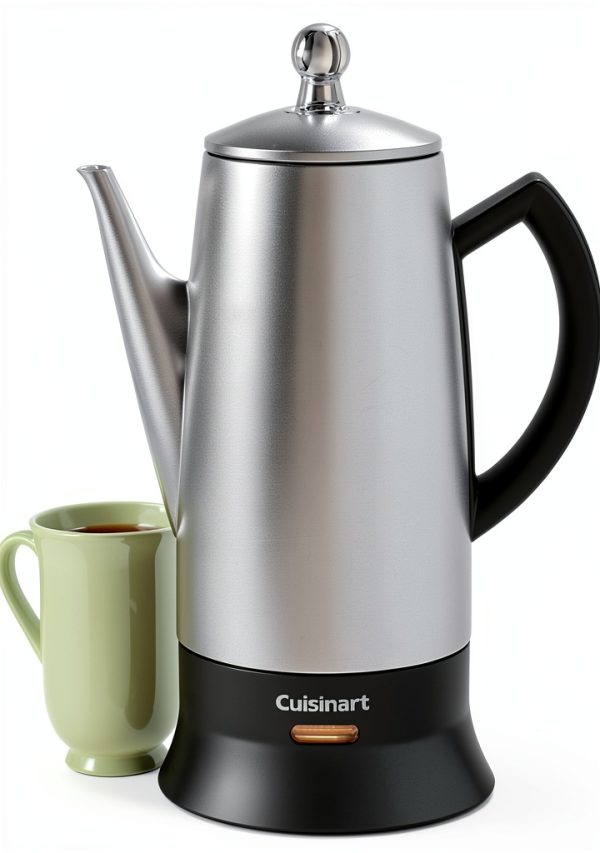 Cuisinart PRC-12 Classic 12-Cup Stainless-Steel Percolator, Black/Stainless (Renewed)-1
